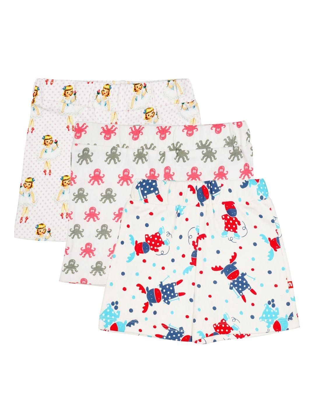 nino bambino kids assorted printed pure organic cotton pack of 3 sustainable shorts