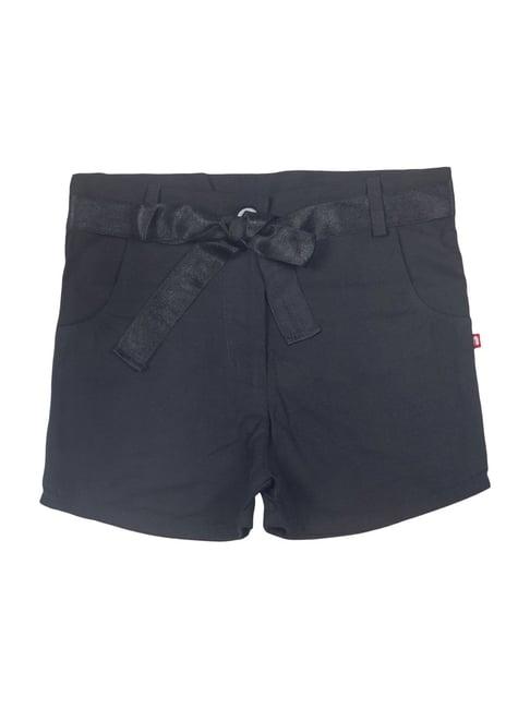 nino bambino kids black organic cotton shorts