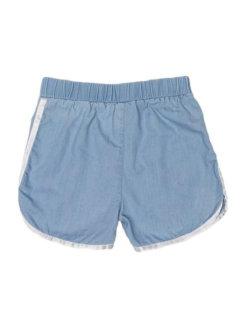 nino bambino kids light blue organic cotton shorts