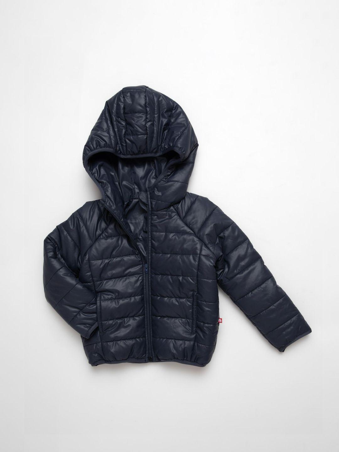 nino bambino kids navy blue insulator outdoor hooded puffer jacket