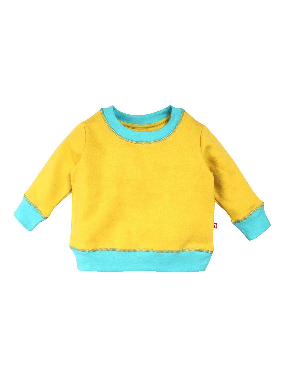 nino bambino kids organic cotton yellow solid sweatshirt