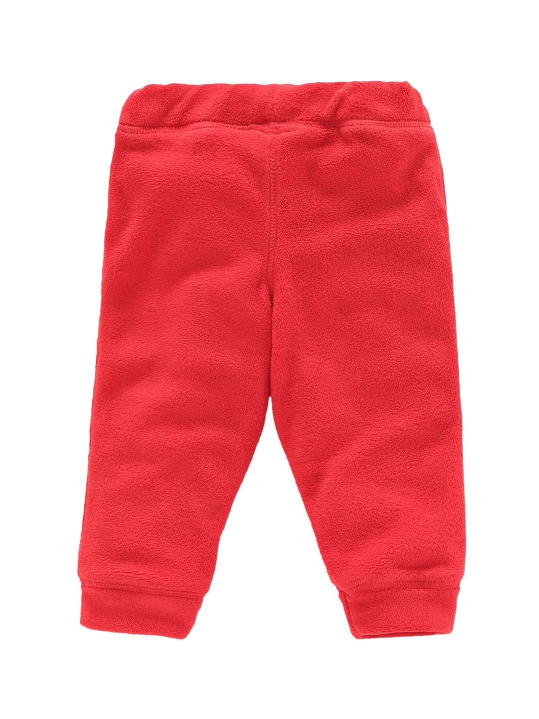 nino bambino kids red solid track pants