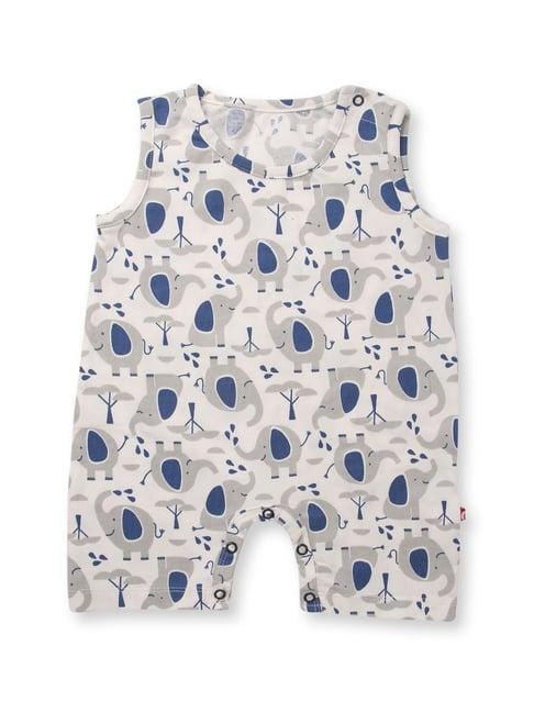 nino bambino kids white printed romper