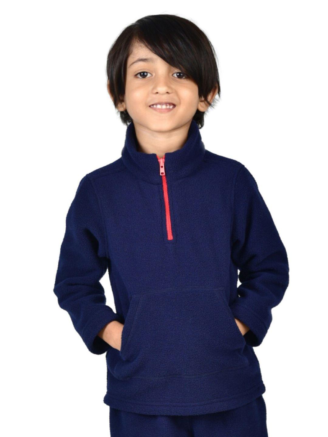 nino bambino unisex kids navy blue solid sweatshirt