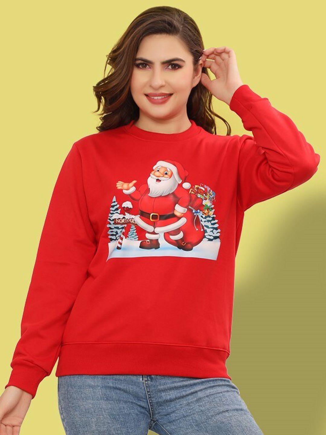 ninos dreams women red printed sweatshirt