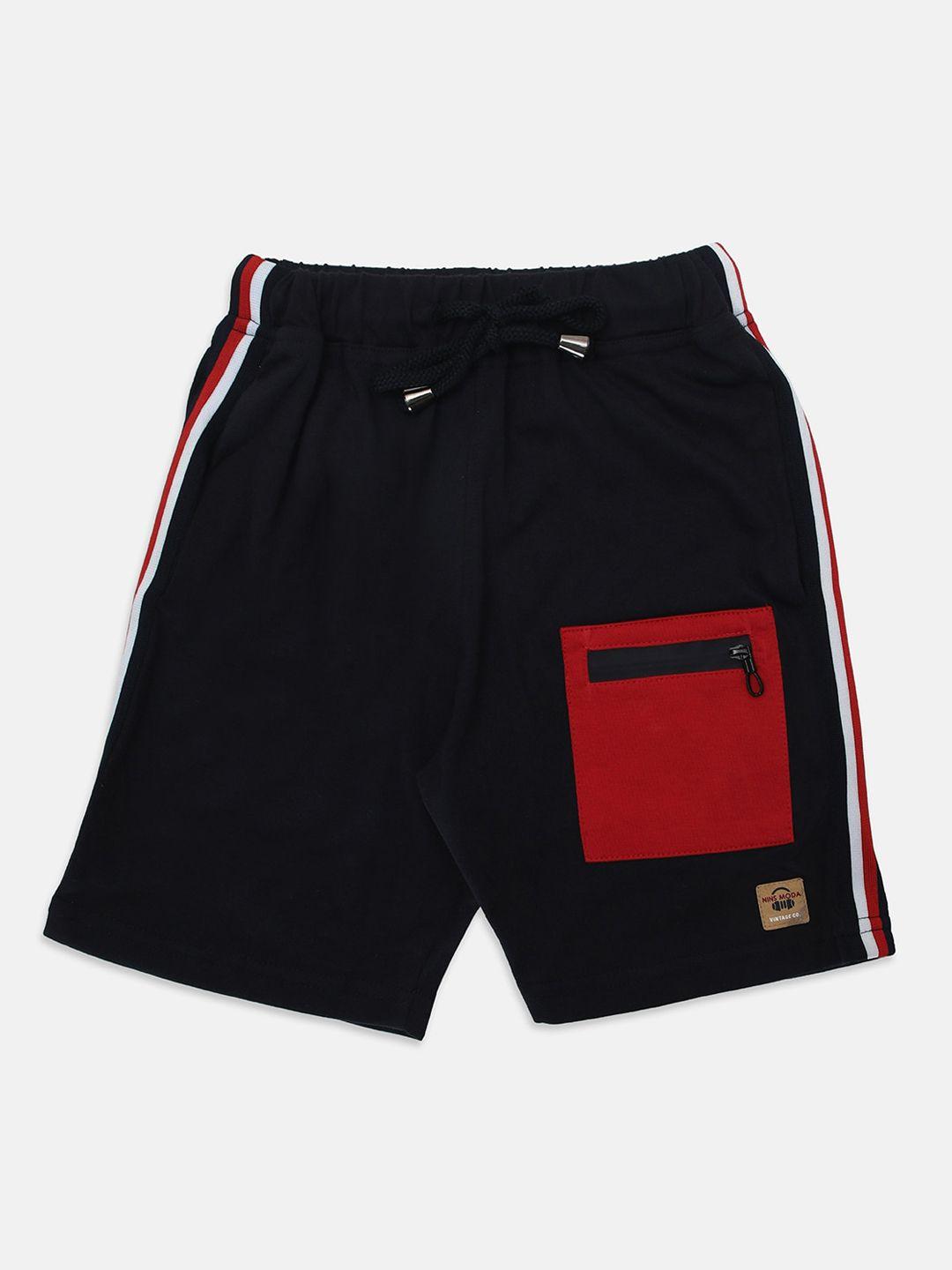 nins moda boys navy blue shorts