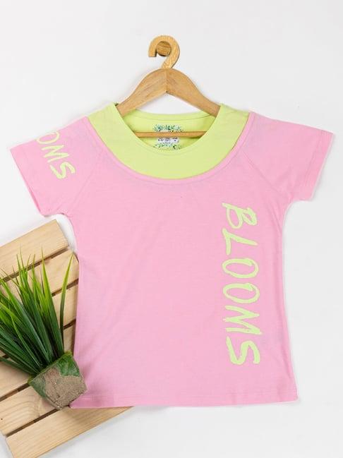 nins moda kids pink printed top