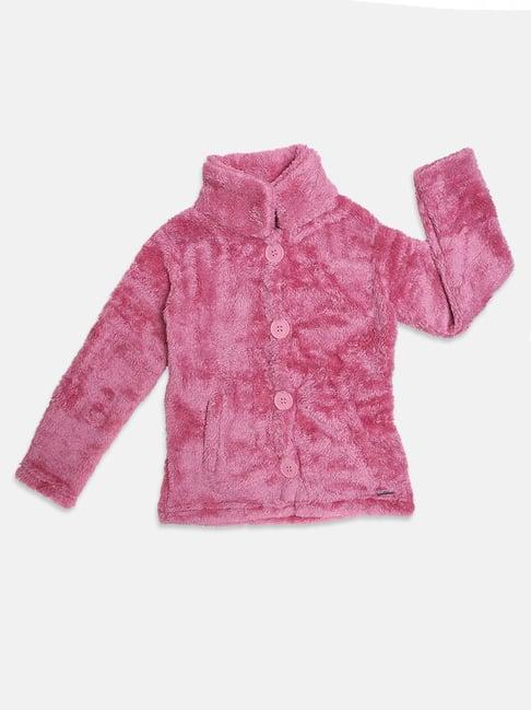 nins moda kids pink regular fit full sleeves sweatshirt