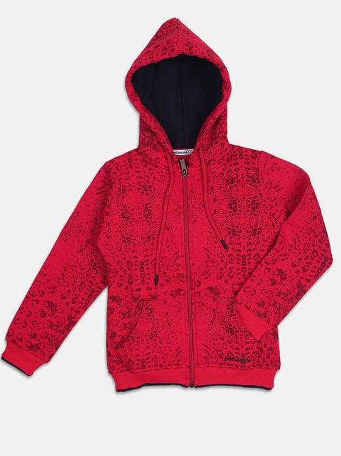 nins moda kids red printed full sleeves sweatshirt