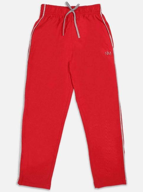 nins moda kids red regular fit pants