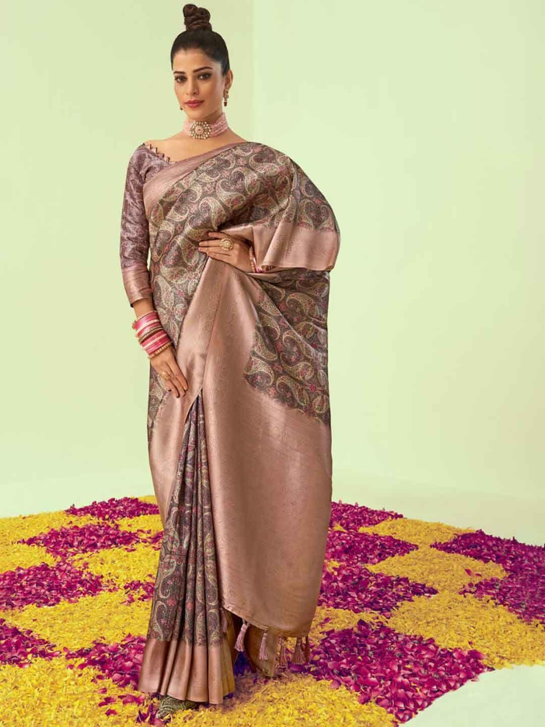 nirja fab ethnic motifs zari art silk kanjeevaram saree