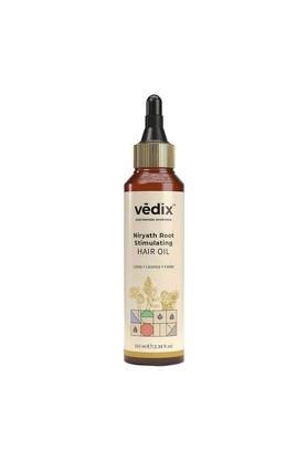 niryath root stimulating hair oil with lotus + licorice + cedar