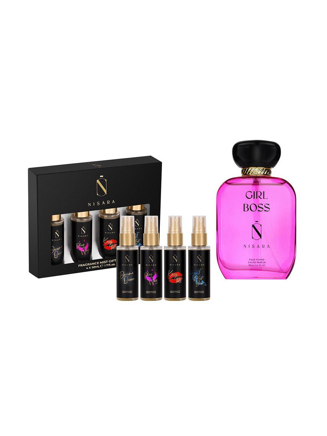 nisara girl boss perfume & fragrance body mist gift set