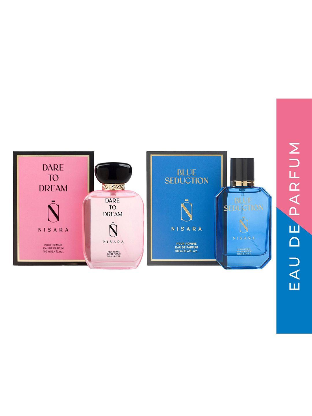 nisara set of 2 dare to dream & blue seduction eau de parfum - 100ml each