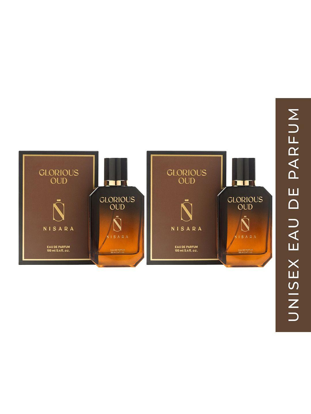 nisara set of 2 glorious oud fragrance eau de parfum - 100ml each