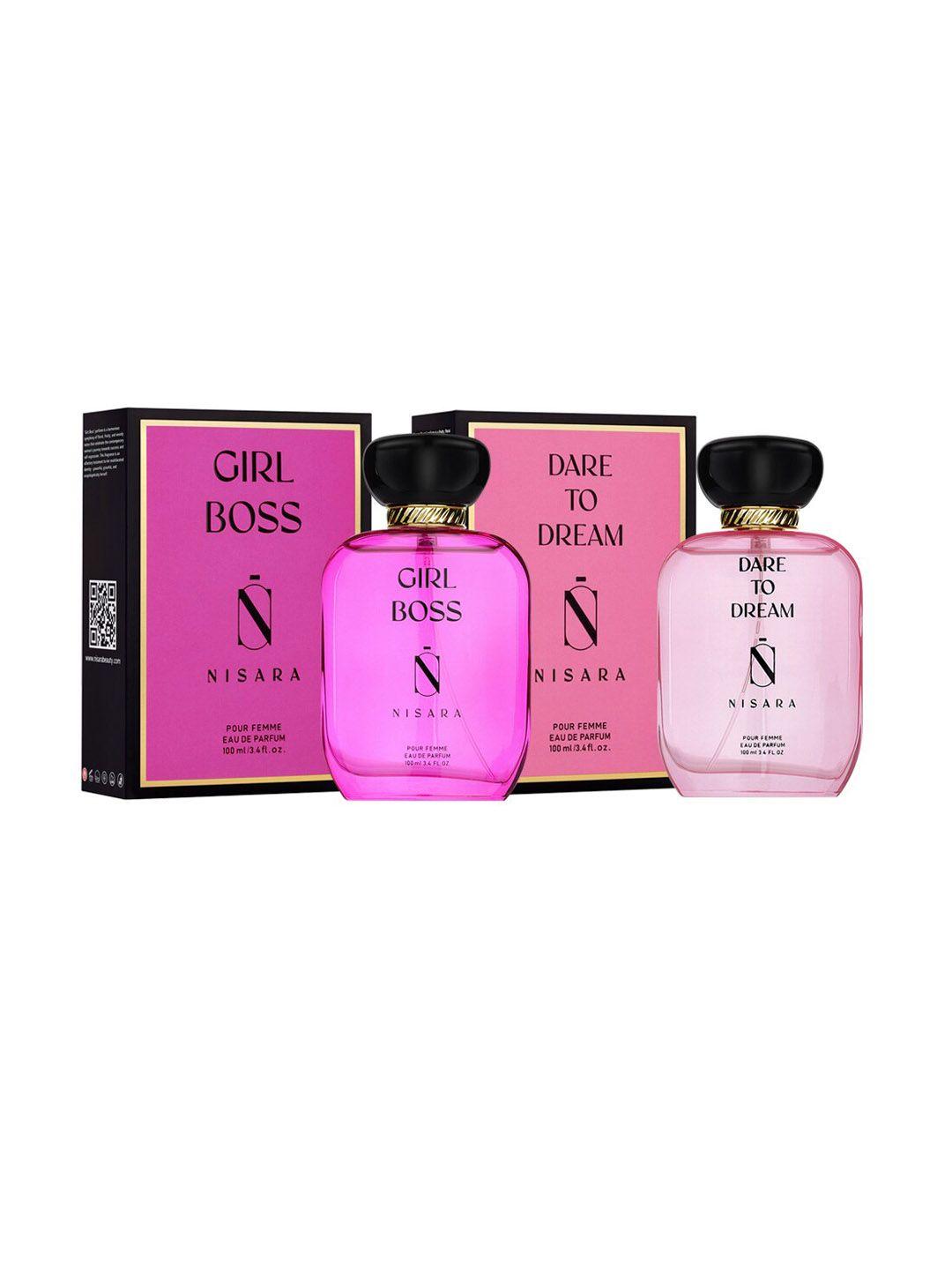 nisara set of 2 girl boss & dare to dream eau de perfume - 100ml each