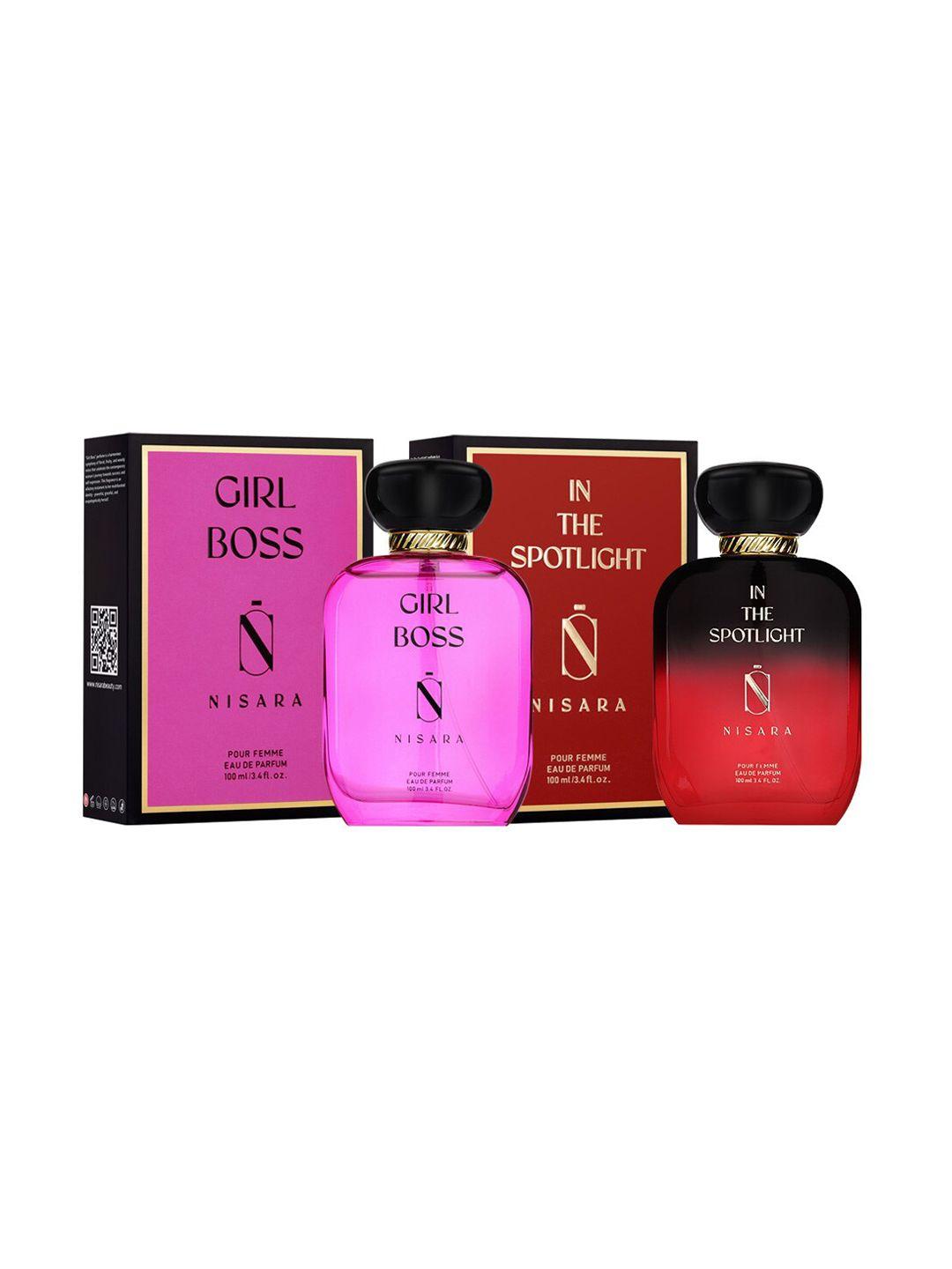 nisara set of 2 girl boss & in the spotlight eau de perfume - 100ml each