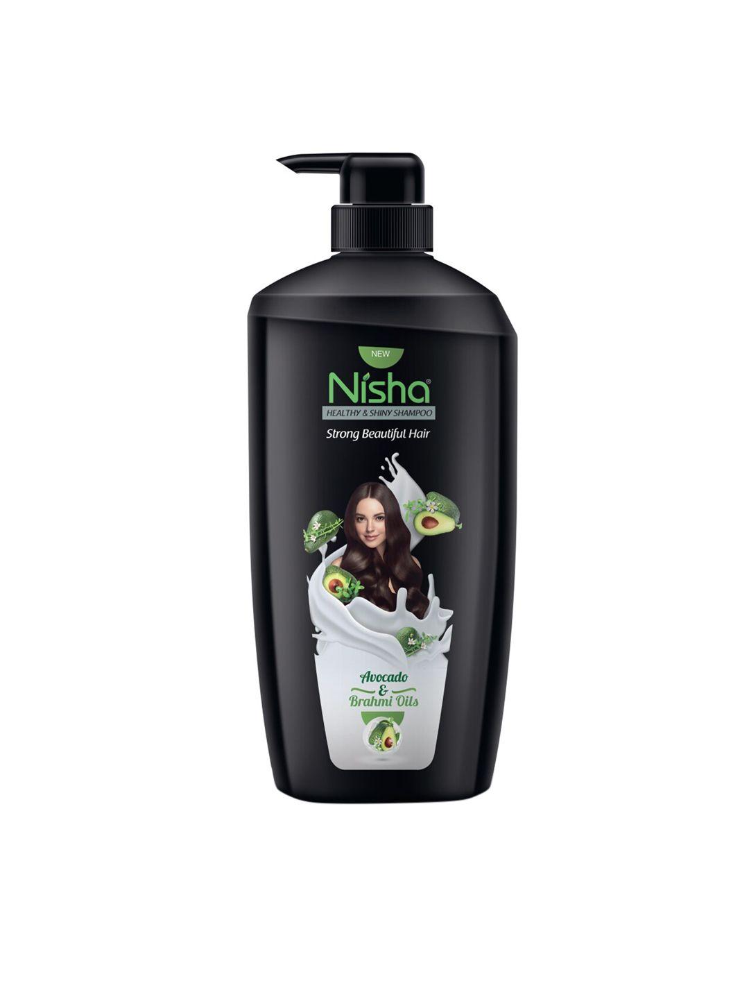 nisha healthy & shiny strong beautiful hair avocado & brahmi oils shampoo 650 ml