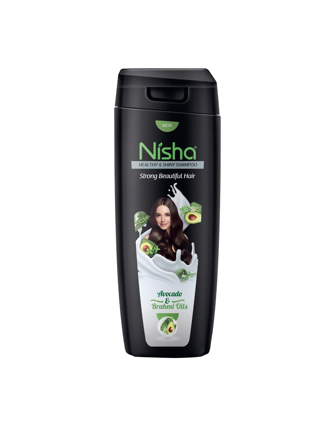 nisha set of 10 healthy & shiny strong beautiful hair avocado & brahmi oils shampoo 80 ml