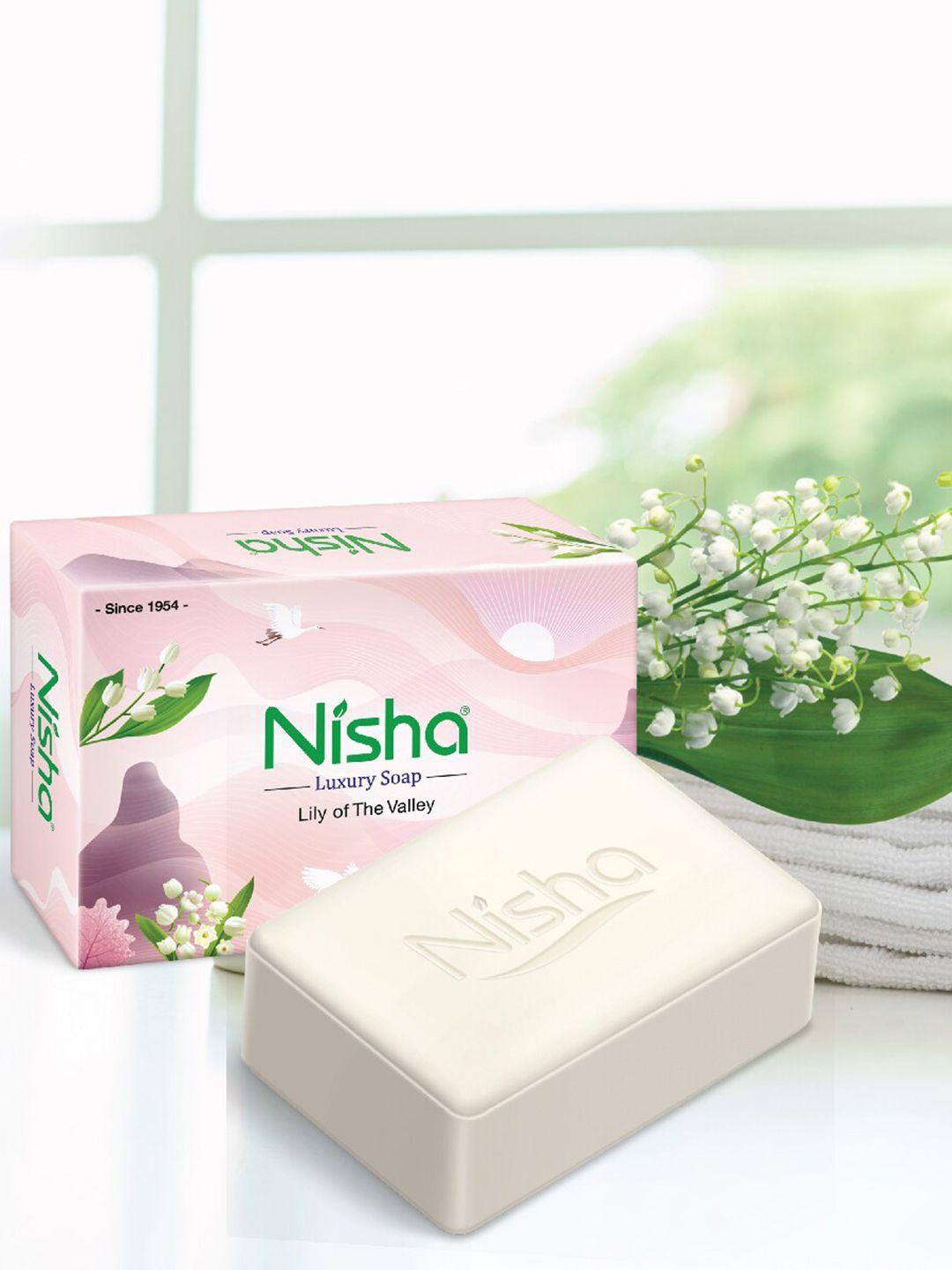 nisha set of 6 lily of the valley soap bar 100 g each