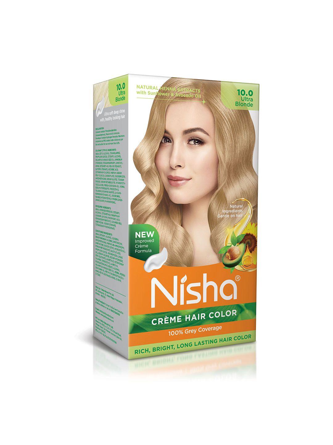 nisha unisex gold creme hair color 150gm each- ultra blonde