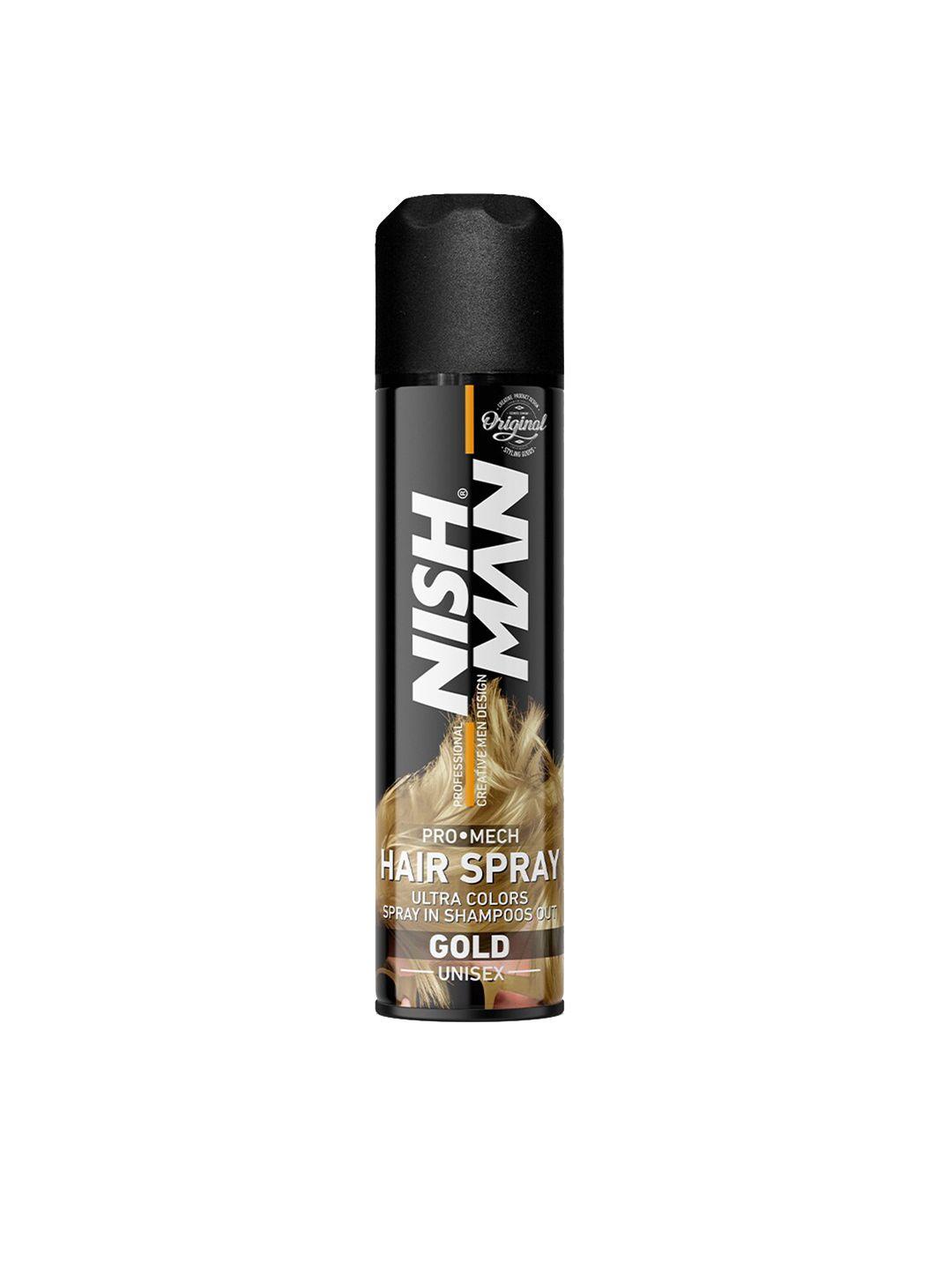 nishman pro mech hair color spray 150ml - gold