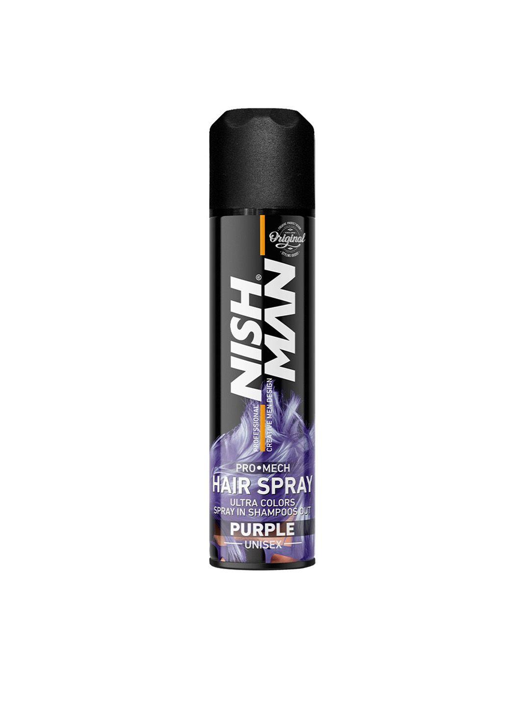 nishman pro mech ultra colors temporary hair color spray 150ml - purple