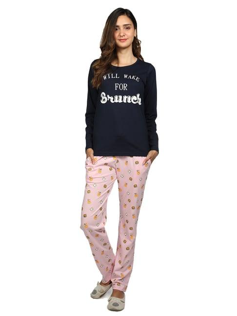 nite flite multicolor printed top with pyjamas