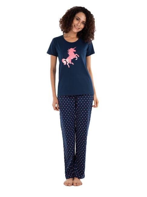 nite flite multicolor printed top with pyjamas