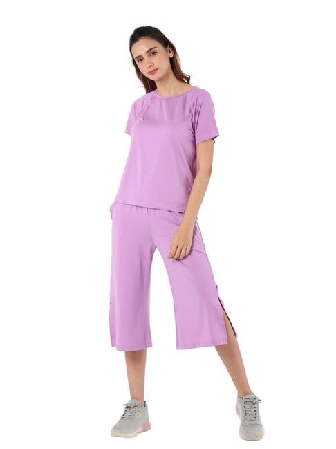 nite flite purple t-shirt with capris