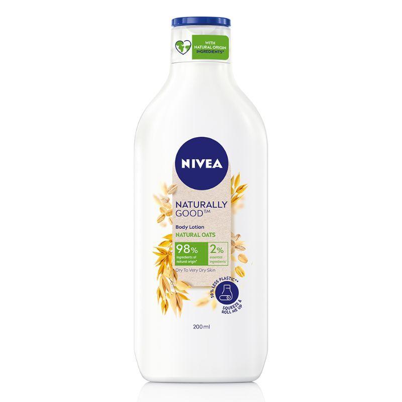 nivea naturally good, natural oats body lotion, for dry to very dry skin, no parabens