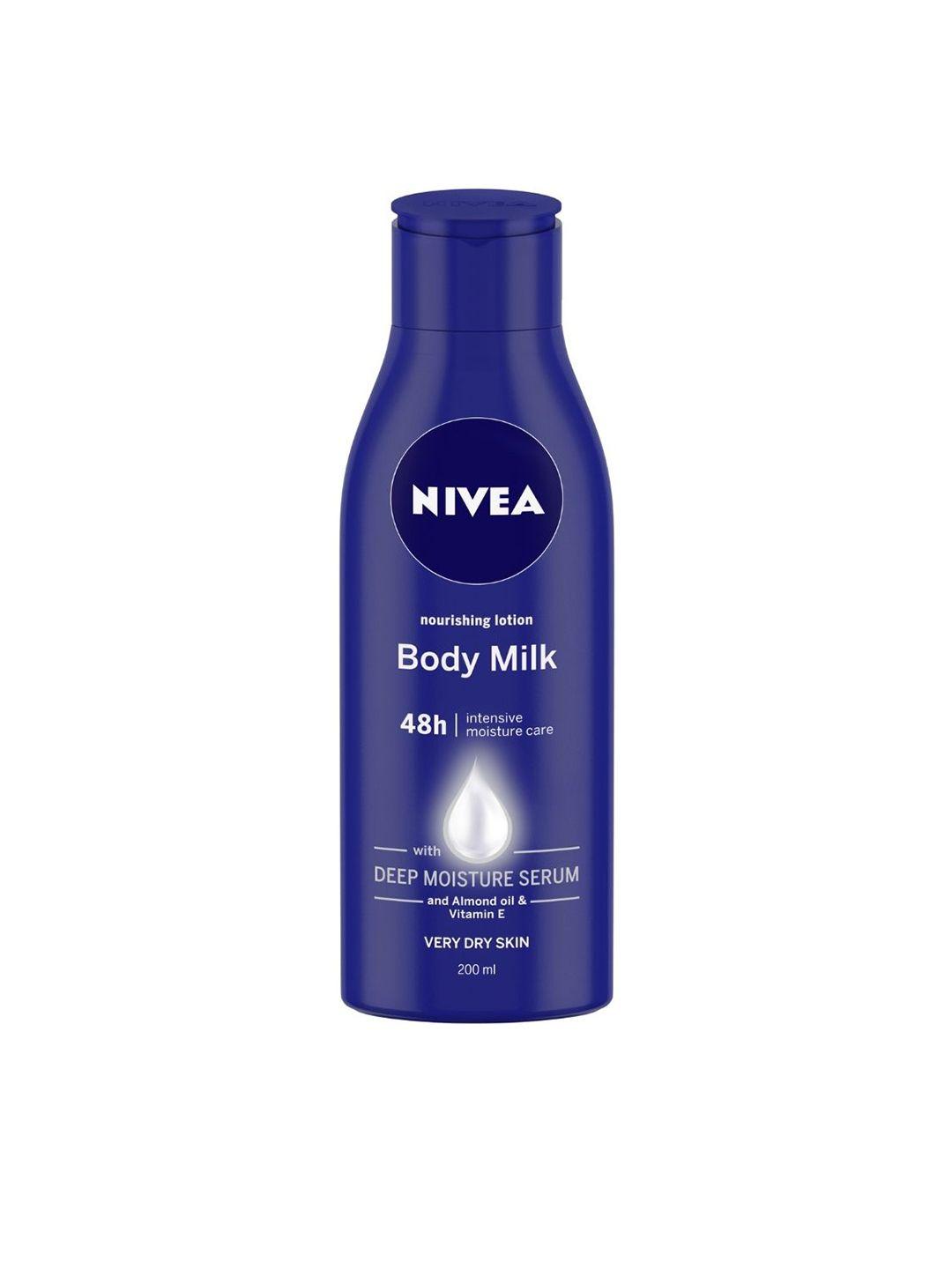 nivea nourishing body milk for very dry skin with 2x almond oil and vitamin e 200 ml