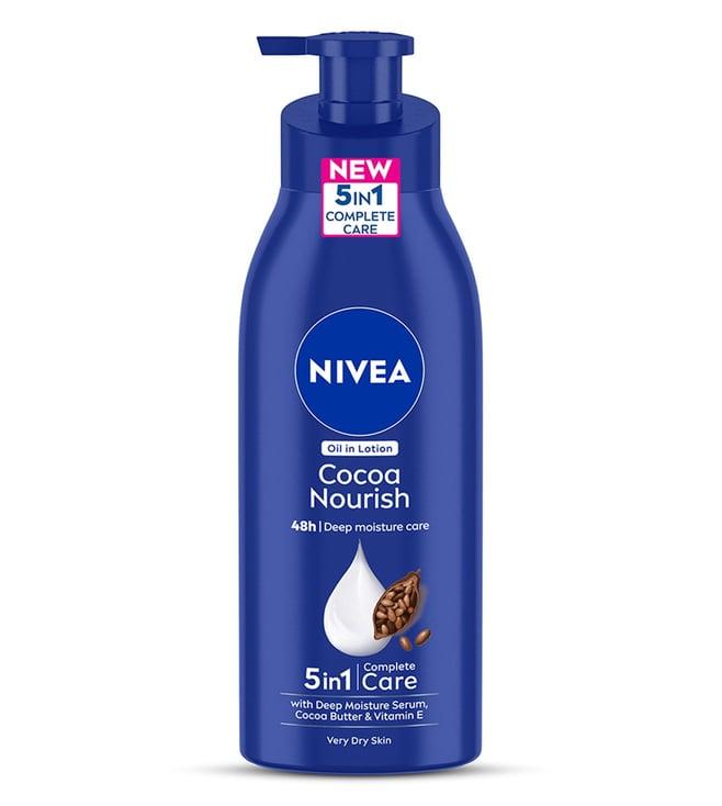 nivea oil in lotion cocoa nourish body lotion 5 in 1 complete care - 400 ml