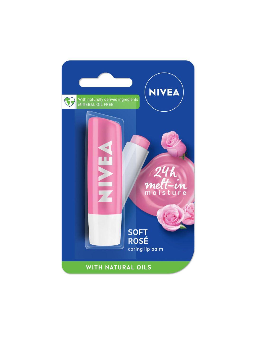 nivea soft rose caring lip balm