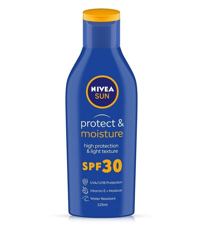 nivea spf 30, uva & uvb protection with water resistant sunscreen for men & women - 125 ml