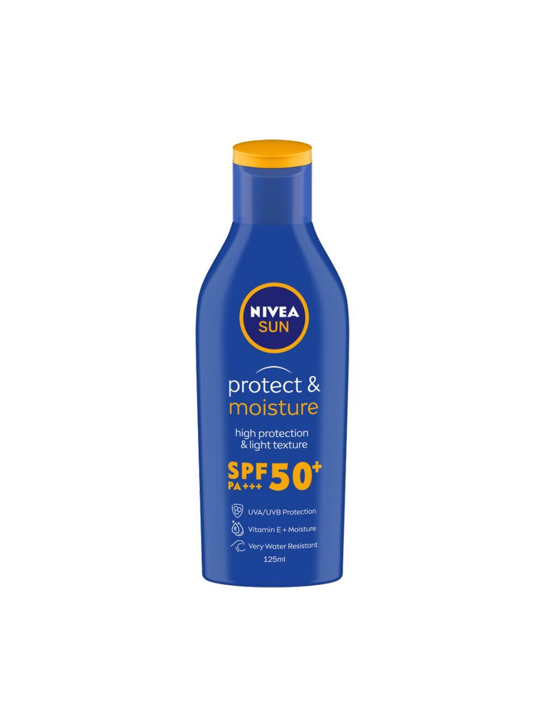 nivea sun protect & moisture spf 50+ moisturising sun lotion 125 ml