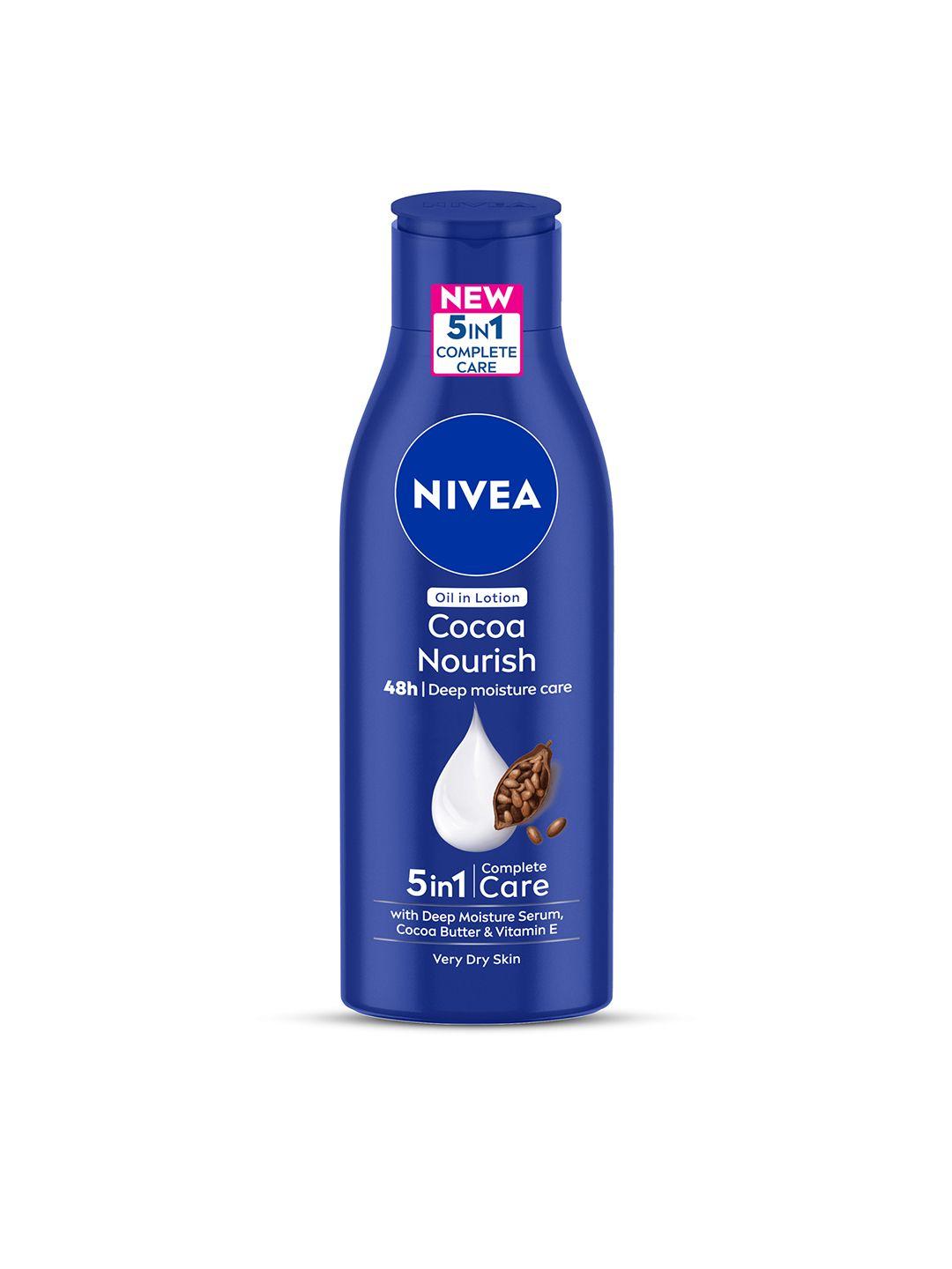 nivea unisex cocoa nourish 48h deep moisturising for very dry skin body lotion 200 ml