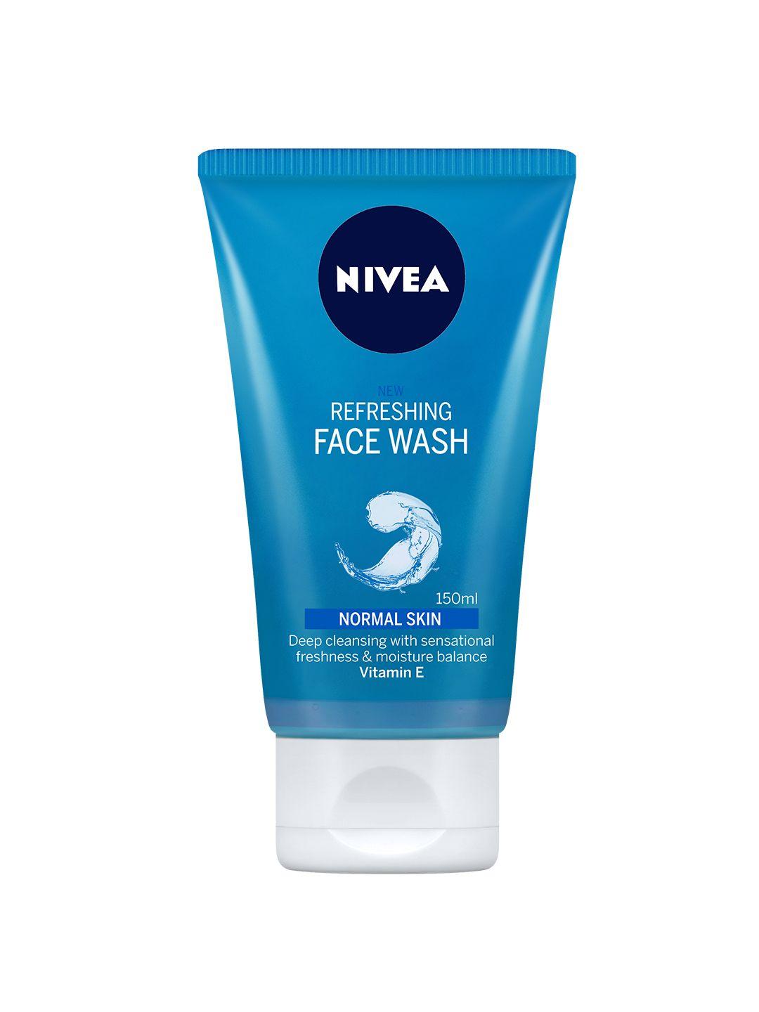 nivea unisex refreshing face wash for normal skin 150 ml
