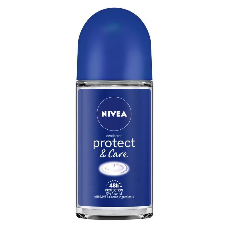 nivea women deodorant roll on, protect and care