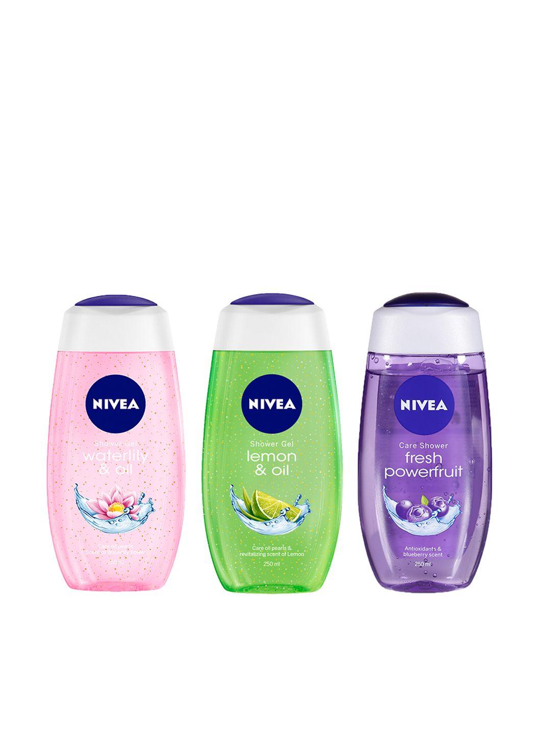 nivea women set of 3 shower gels