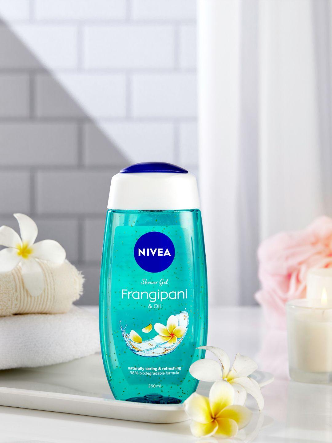 nivea frangipani & oil shower gel - refreshing scent of frangipani flower 250ml