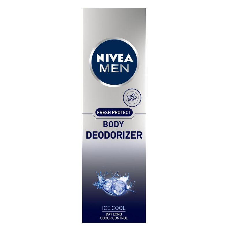 nivea men gas free deodorant, ice cool, daylong odour control