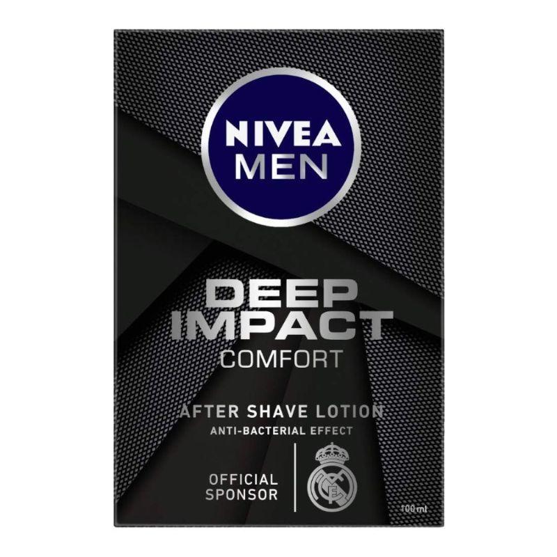 nivea men shaving, deep impact comfort after shave lotion, anti bacterial effect
