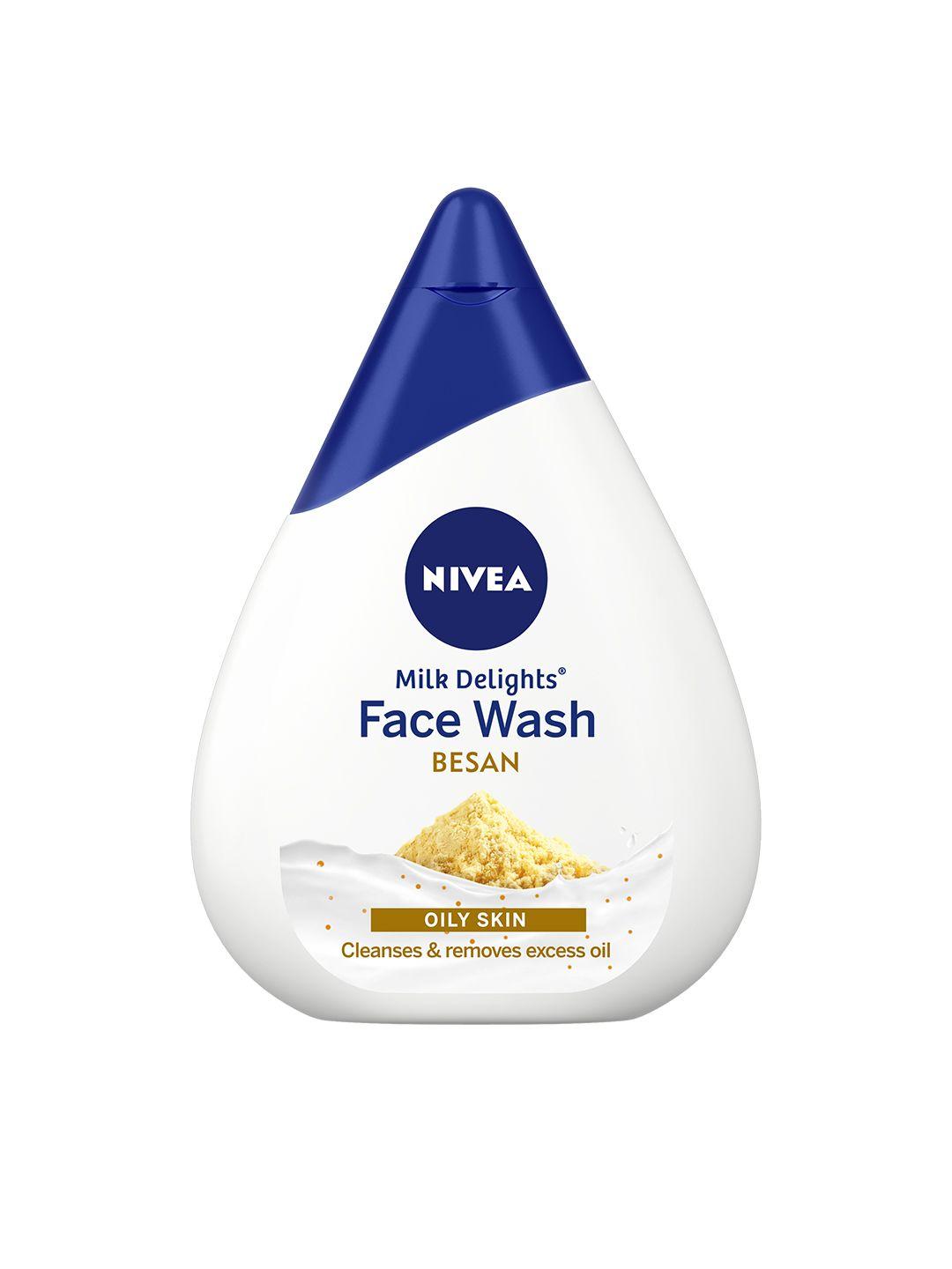 nivea milk delights face wash fine gramflour for oily skin 100 ml
