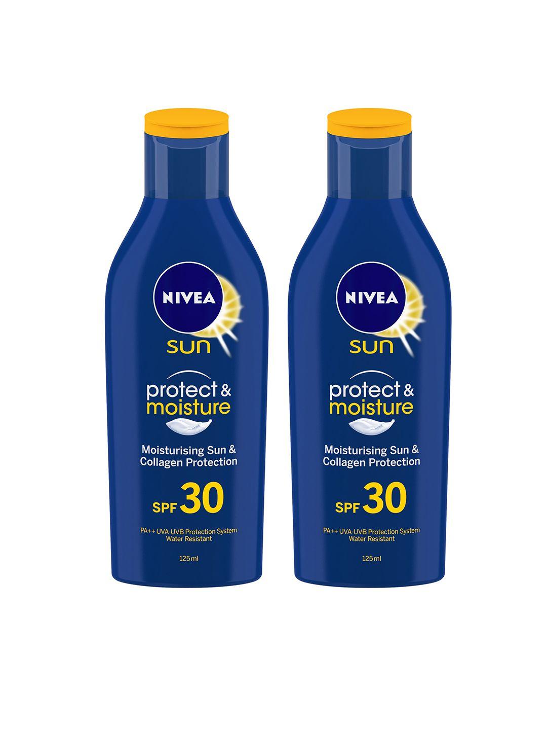 nivea set of 2 sun protect moisturizing sunscreen spf 30 125 ml each