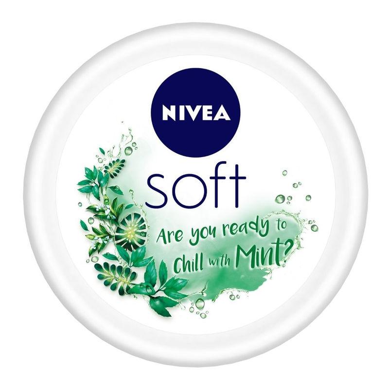 nivea soft light moisturizing cream chilled mint fragrance with vitamin e & jojoba oil