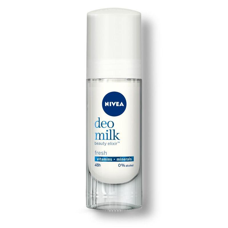 nivea women deodorant roll on, deo milk fresh, for beautiful, nourished underarms