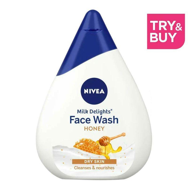 nivea women face wash for dry skin, milk delights honey