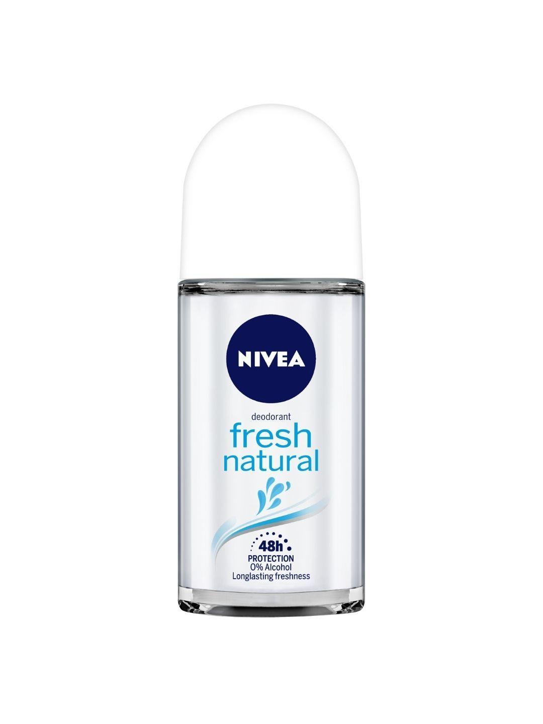nivea women fresh natural anti-perspirant roll-on deodorant with 48h protection 50ml