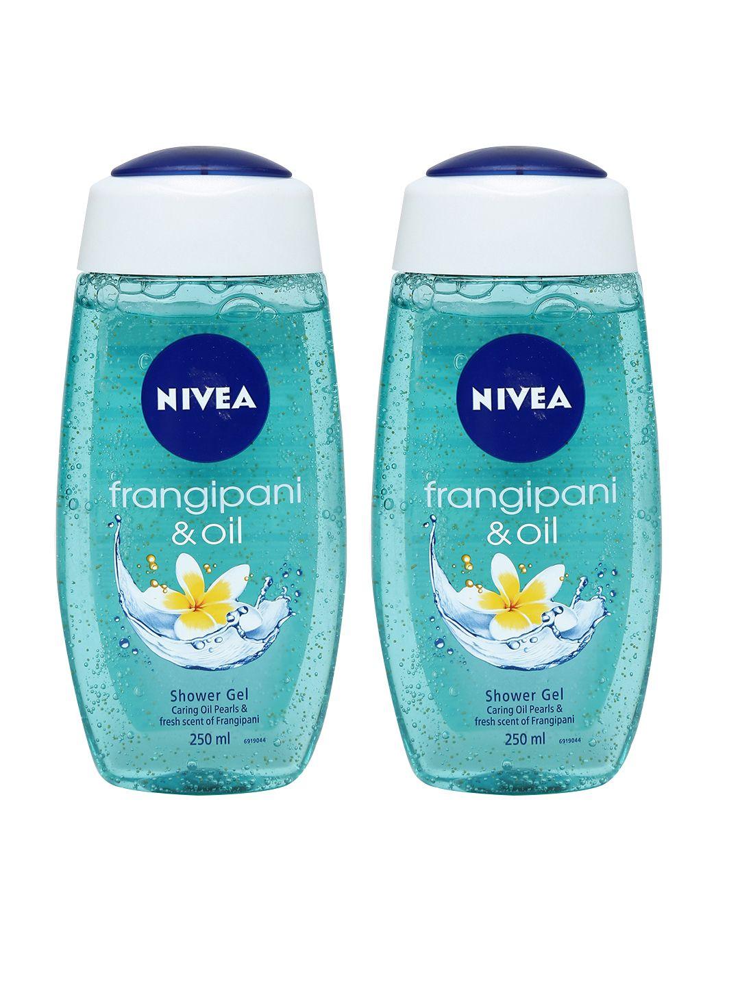 nivea women pack of 2 frangipani & oil shower gel